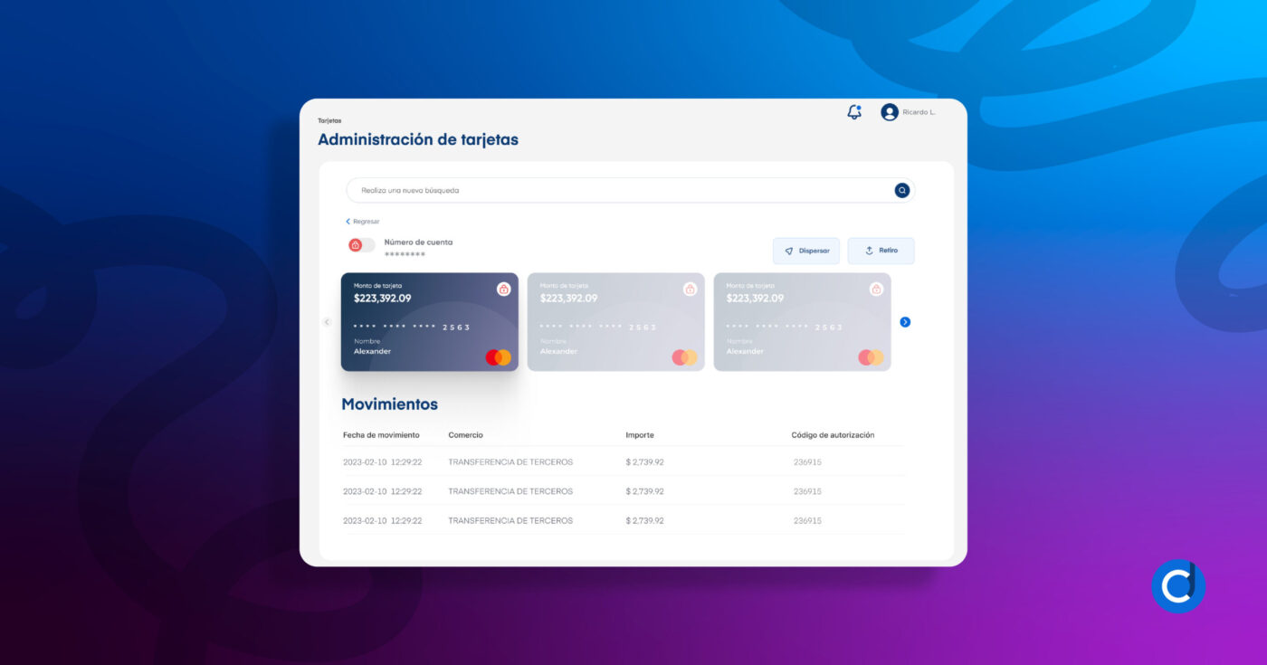 Plataforma para emitir tarjetas empresariales en Colombia